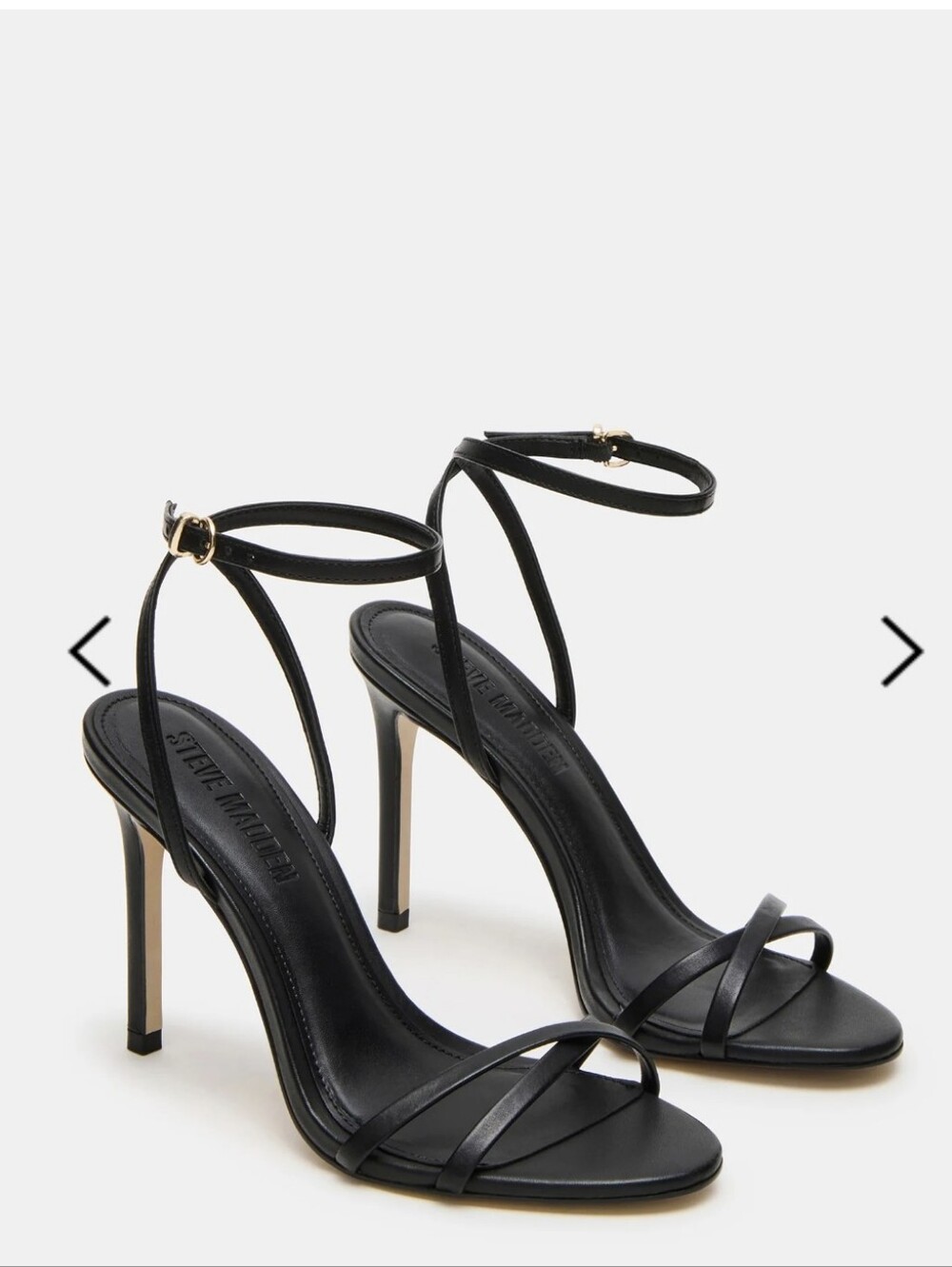 Steve Madden Black Gypsey Leather Heels, US 6